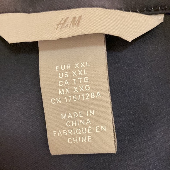 H&M Cloud Sunset Watercolor Tie Waist Shirt Dress XXL - Picture 15 of 16